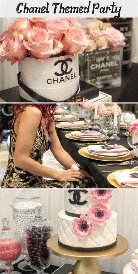 chanel bottle centerpiece|Chanel cake birthday decorations.